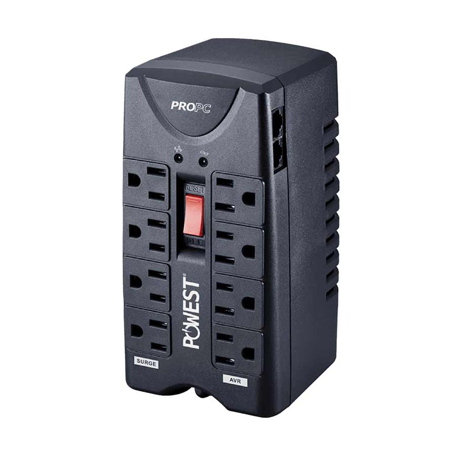 REGULADOR POWEST PRO PC-1000 1000VA 8 TOMAS