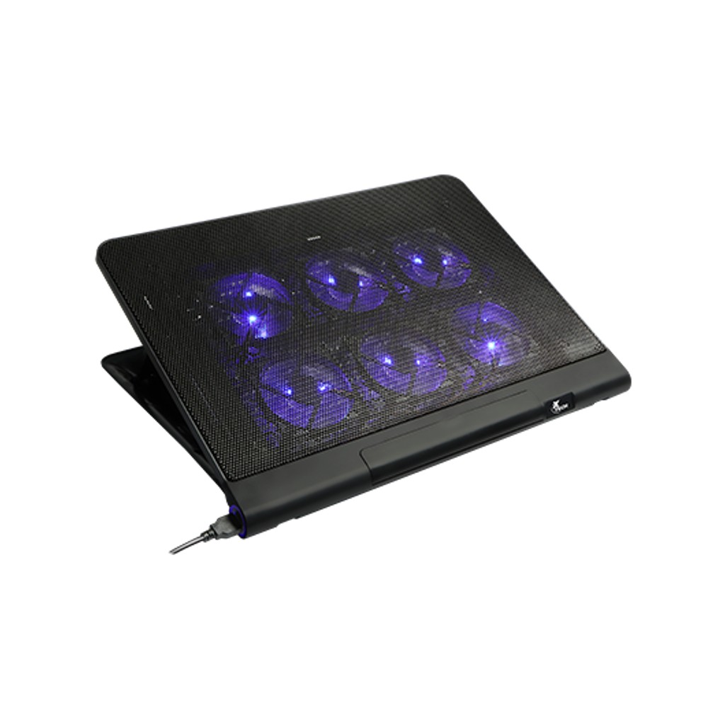 [XTA160] VENTILADOR PARA LAPTOP XTECH GAMING  XTA-160 PLASTICO 3 POSICIONES USB, 6 FANS 