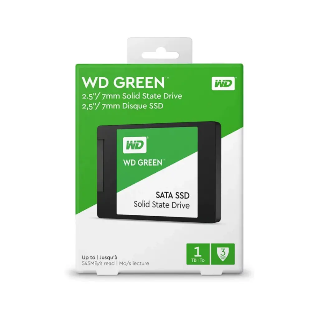 DISCO DE ESTADO SÓLIDO 1TB WESTERN DIGITAL GREEN 2.5” 