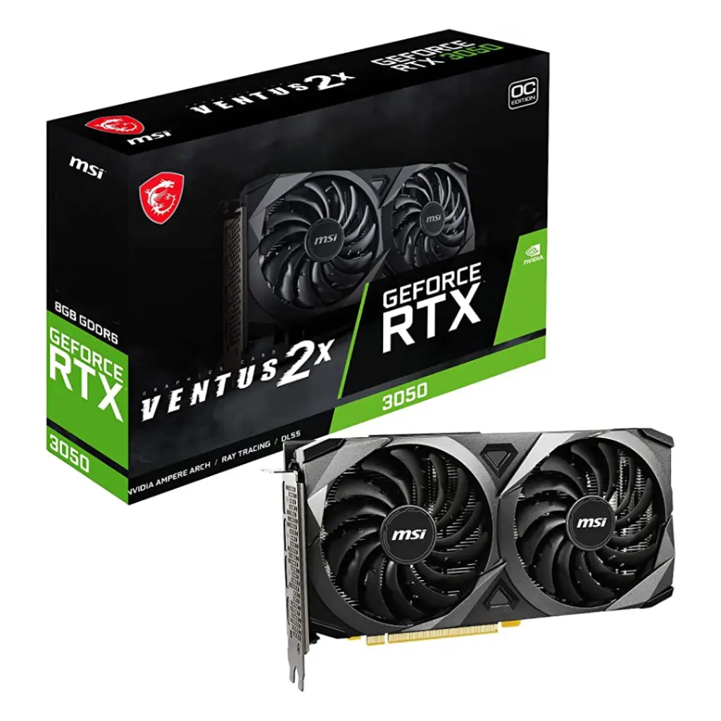 TARJETA DE VIDEO MSI VENTUS RTX-3050 8GB 2X DDR6