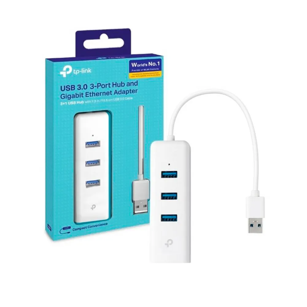 [UE330] ADAPTADOR DE RED TP-LINK UE330 USB-A RJ45 GIGABIT ETHERNET + 3 USB 3.0