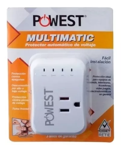 PROTECTOR DE VOLTAJE POWEST MULTIMATIC 120V/10A/1200VA