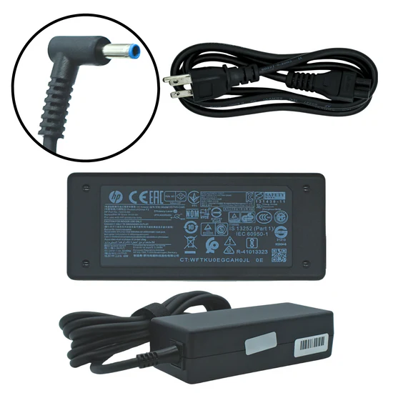 CARGADOR PARA LAPTOP HP 19.5V 2.31A  4.5*3.0 45W CUADRADO ORIGINAL