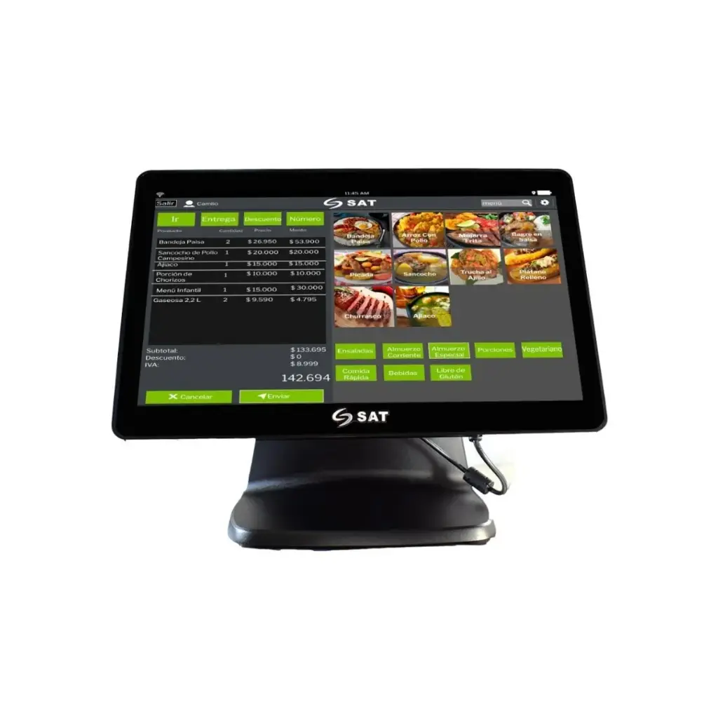 ALL IN ONE POS SAT N-140 CELERON J4125 4GB/ 128SSD /PANTALLA TOUCH 15.6"  FREEDOS