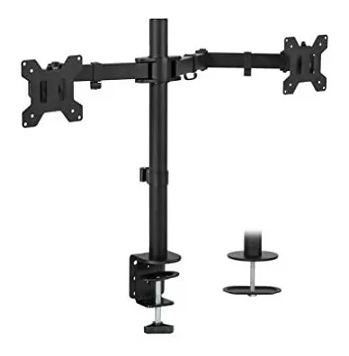 SOPORTE DE MONITOR MANHATTAN, 2 LCD, ARTICULADO, BASE FIJA, 13" A 32" , NEGRO SKU: 461528