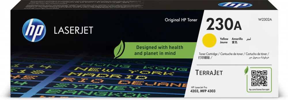 TONER HP 230A AMARILLO W2302A COMPATIBLE HP M4203, 4303FDW PAG. 1800