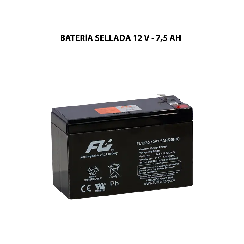 BATERIA POWEST PARA UPS FL1275GS 12V 7.5Ah/20 HORAS