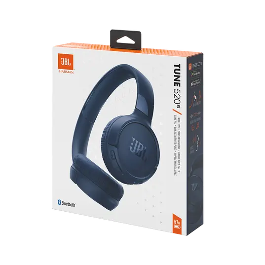 AUDIFONOS + MICROFONO JBL TUNE 520BT INALAMBRICO 57 HORAS REPRODUCION BLUETOOH V5.3 AZUL