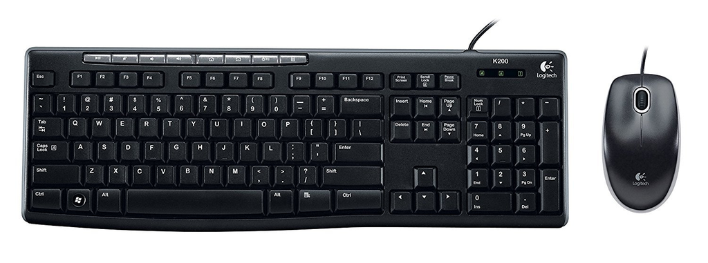 TECLADO + MOUSE LOGITECH MK200 USB NEGRO