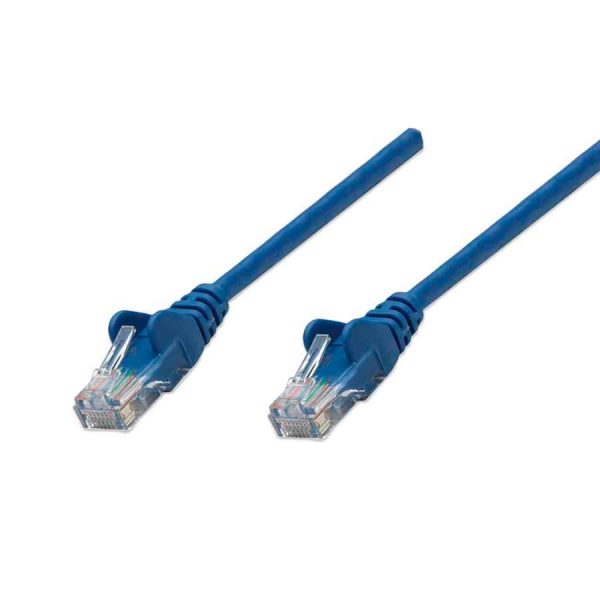 CABLE DE RED INTELLINET, CAT5E, UTP, RJ45 M-RJ45 M, 24AWG, 2M, AZUL SKU: 318983