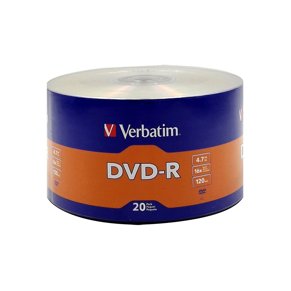 OPTICO VERBATIM 95093 DVD-R 4.7GB 16X PAQUETE X 20 UNDS