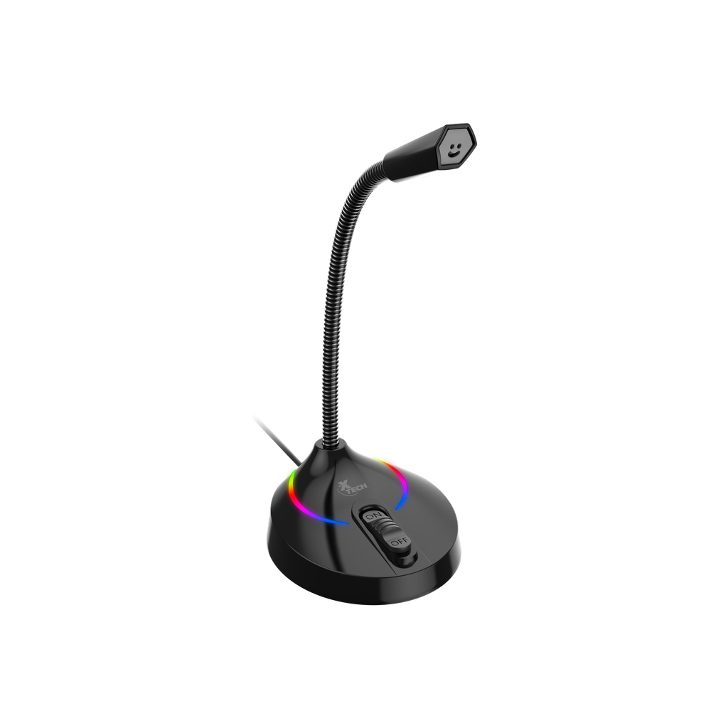 MICROFONO XTECH XTS-680 GLISSER PARA PC CON LUZ RGB /USB