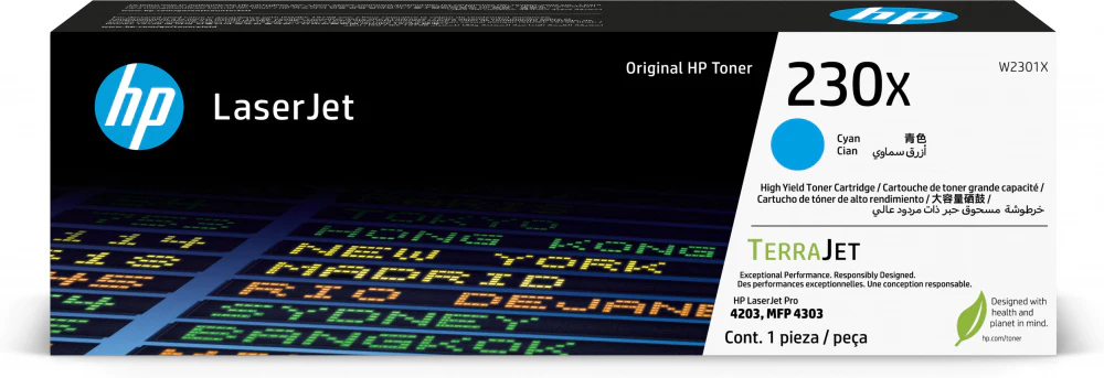 TONER HP 230X CYAN W2301X COMPATIBLE HP M4203, 4303FDW PAG. 5500