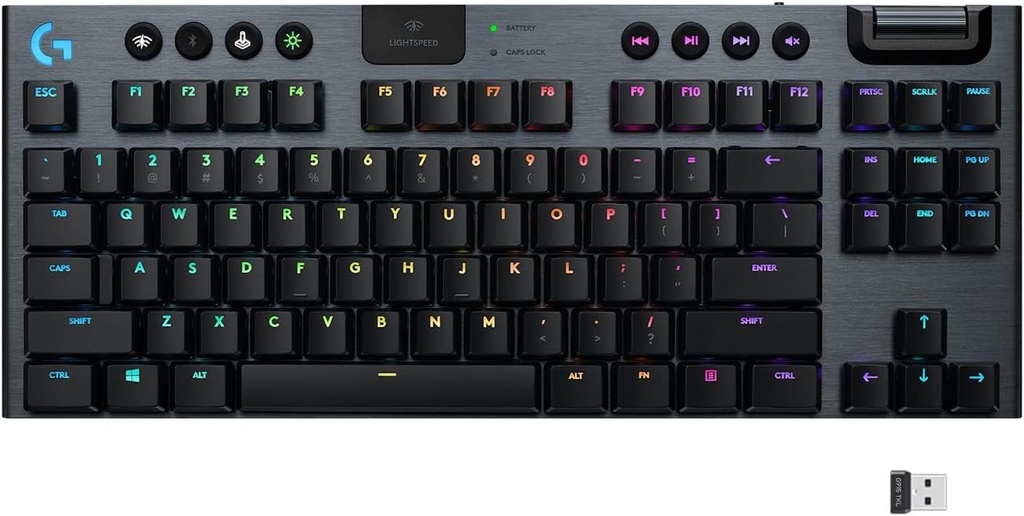 TECLADO LOGITECH G915 INALAMBRICO RGB LIGHTSPEED GAMER NEGRO 