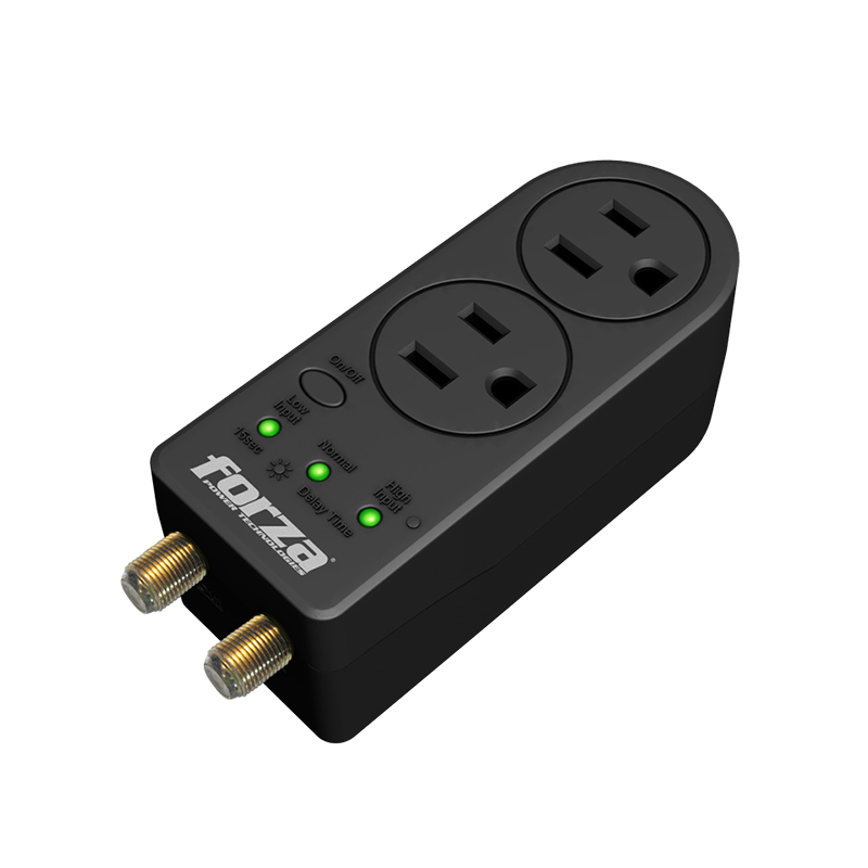 PROTECTOR DE VOLTAJE FORZA FVP-0200C 1400J/1800W 2 COAXIAL 2 x NEMA 5-15R 120V