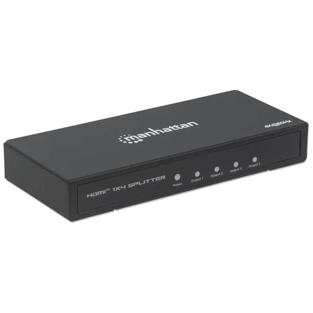 SPLITTER HDMI MANHATTAN 4P, 4K 30HZ COLOR NEGRO SKU: 207515