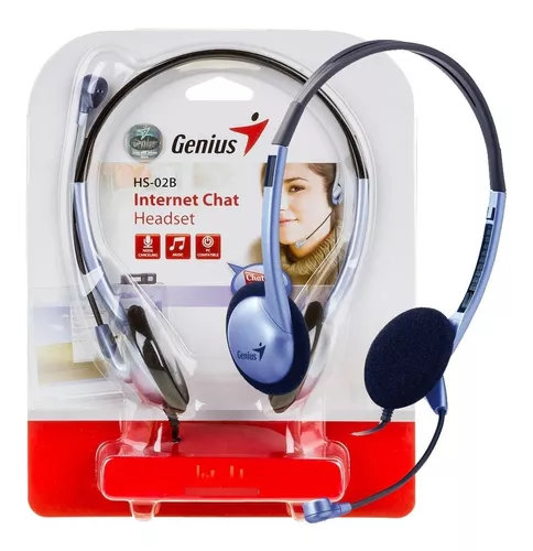 AUDIFONOS + MICROFONO DIADEMA GENIUS HS-02B  2 PLUG 3.5 