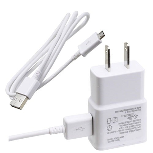 CARGADOR + CABLE SAMSUNG EP-TA50JWE USB V8 BLANCO ORIGINAL