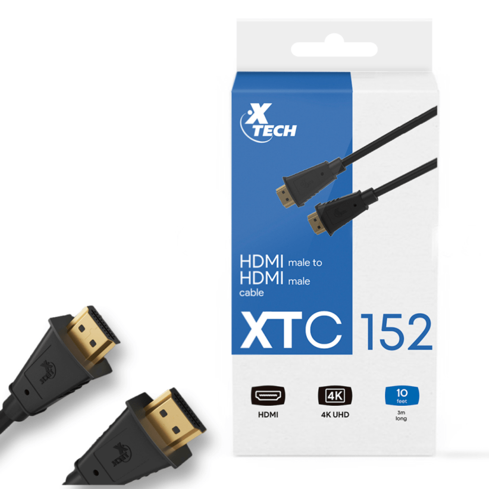 CABLE HDMI XTECH XTC-152 MACHO A MACHO 3M NEGRO