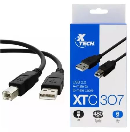 CABLE DE IMPRESORA XTECH XTC-307 6FT (1.8 M) NEGRO
