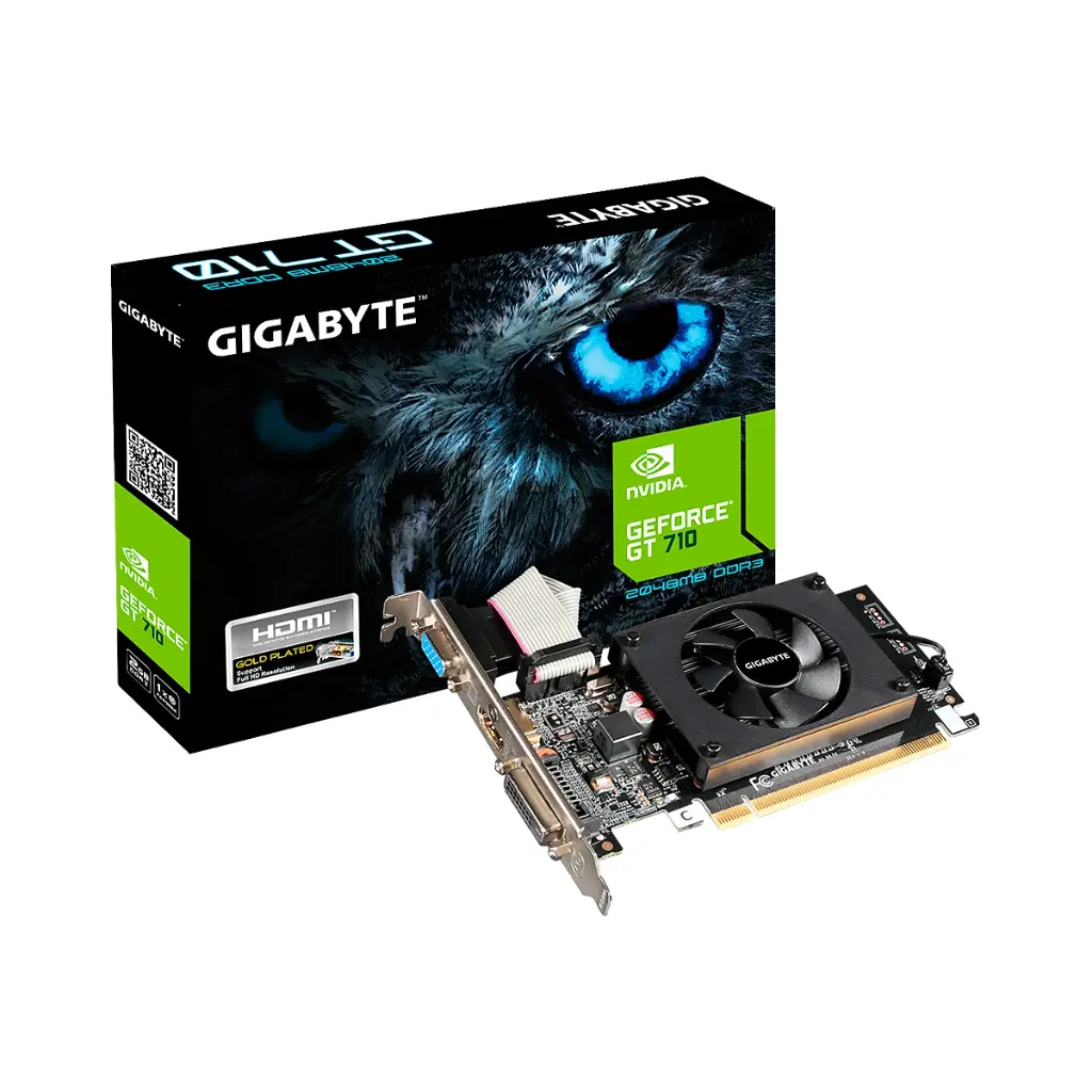 TARJETA DE VIDEO GIGABYTE  2GB DDR3 64BIT DVI-D HDMI D-SUB PCI-E 2.0