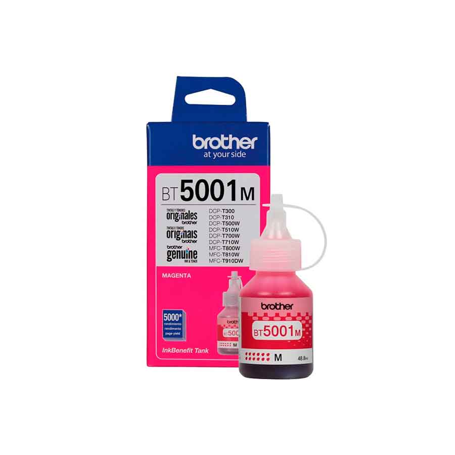 TINTA BROTHER  BT5001M MAGENTA T510W T710W T310 T810W T910DW T420W T520W T720DW