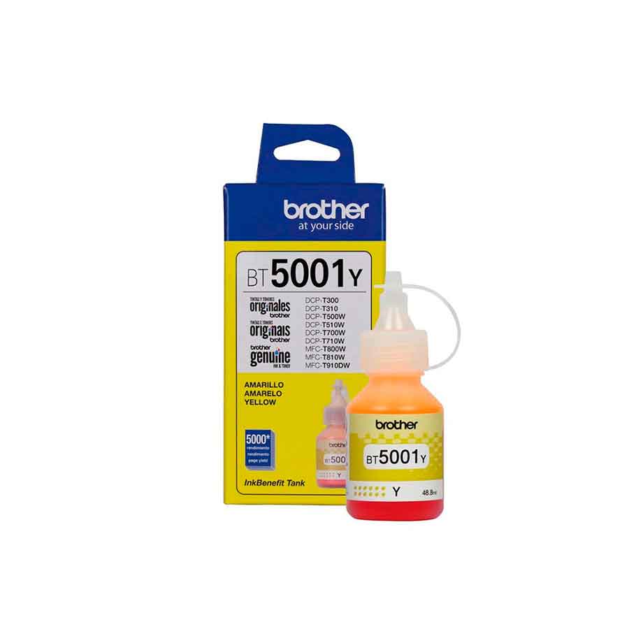 BOTELLA DE TINTA BROTHER  BT5001Y YELLOW T510W T710W T310W T810W T910DW T420W T520W T720DW T920DW