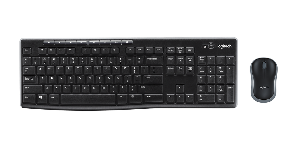 TECLADO + MOUSE LOGITECH MK270 INALAMBRICO/INGLES/COLOR NEGRO