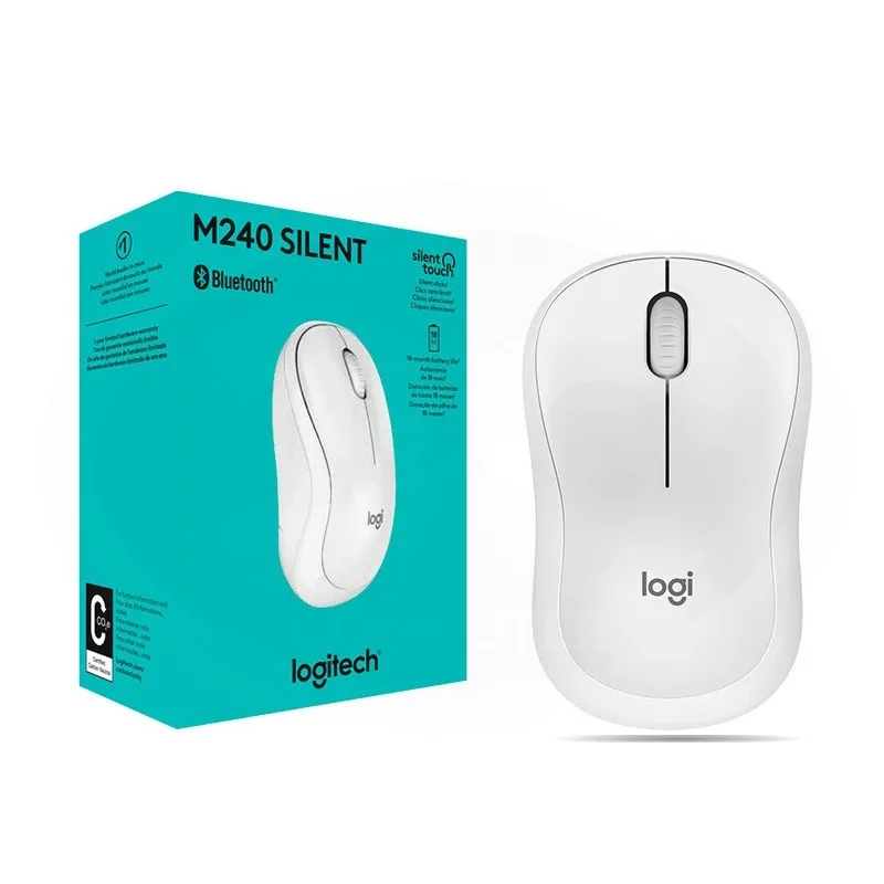 MOUSE LOGITECH M240 INALAMBRICO SILENT BLUETOOH BLANCO