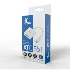 ADAPTADOR XTECH XTC-551 USB-C MACHO A VGA HEMBRA