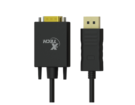 ADAPTADOR XTECH XTC377 DISPLAYPORT MACHO A VGA MACHO