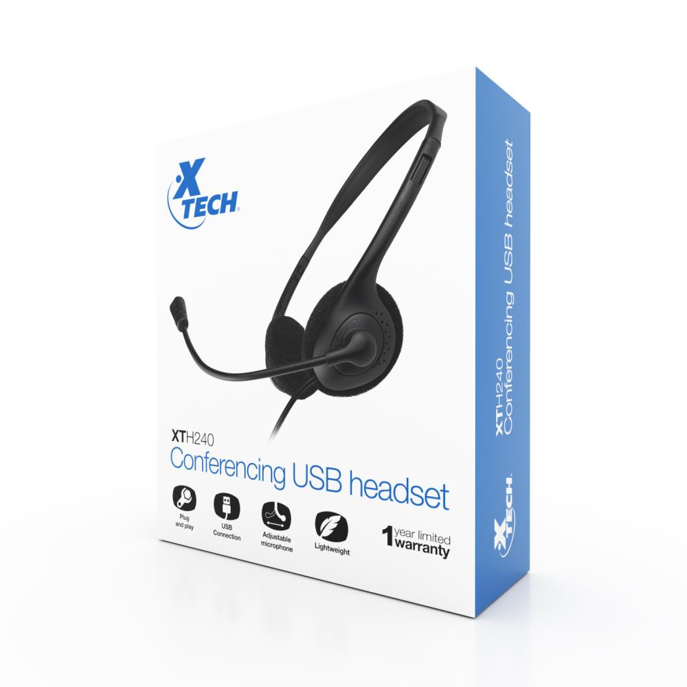 AUDIFONO + MICROFONO XTECH XTH-240 ALAMBRICO USB 