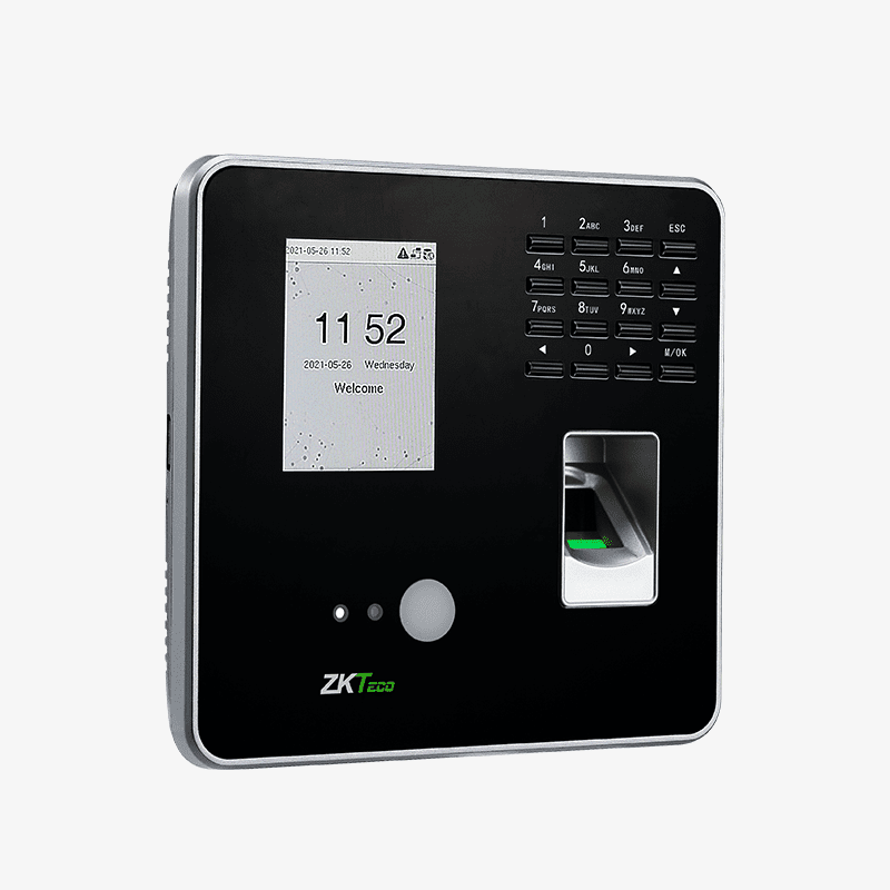LECTOR ZKTECO ZK-MB20-VL CAPACIDAD ROSTROS 100/ HUELAS 500/ TARJETAS 500 OPCIONAL/ EVENTOS 50000 COMUNICACION TCP/IP/ USB /HOST 