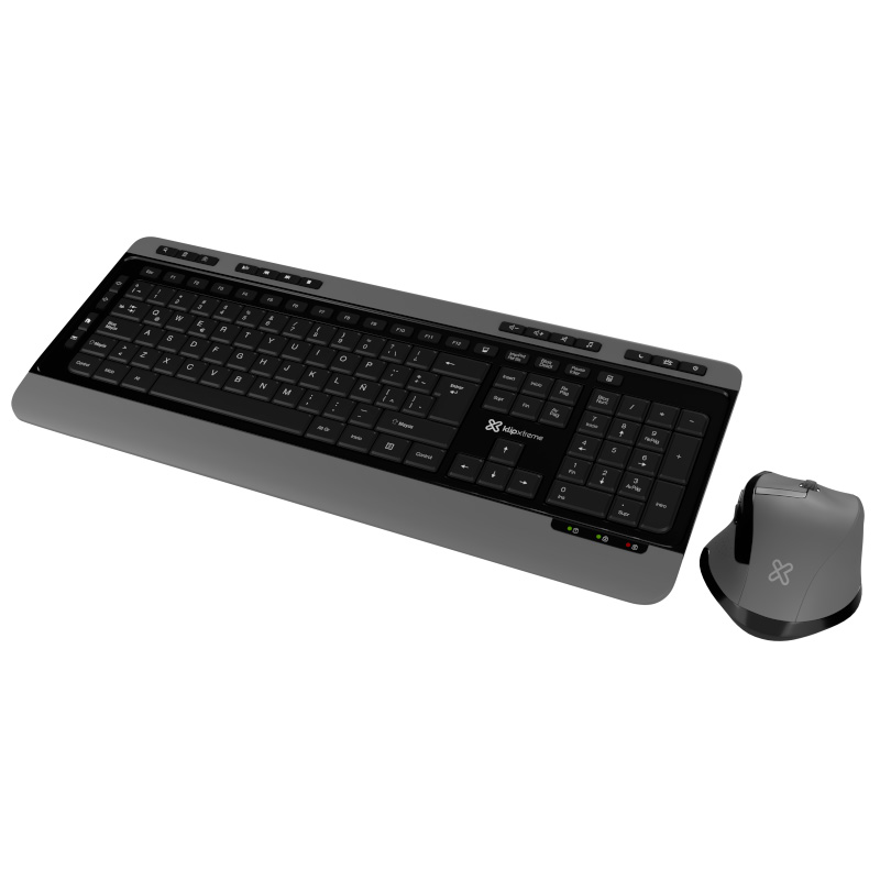 TECLADO + MOUSE KLIP EXTREME KBK-520 MAGNIFIK INALAMBRICO/ ESPAÑOL COLO GRIS CON NEGRO 