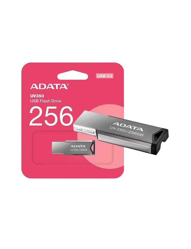 [ADAFLAUSBAUV350-256] PENDRIVE 256GB ADATA UV350 USB 3.2 SILVER METAL