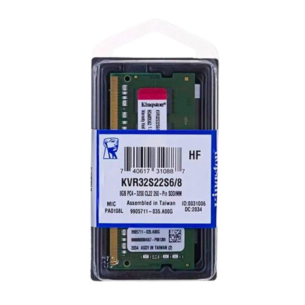MEMORIA PARA LAPTOP KINSGTON 8GB DDR3 1333 PC3-10600