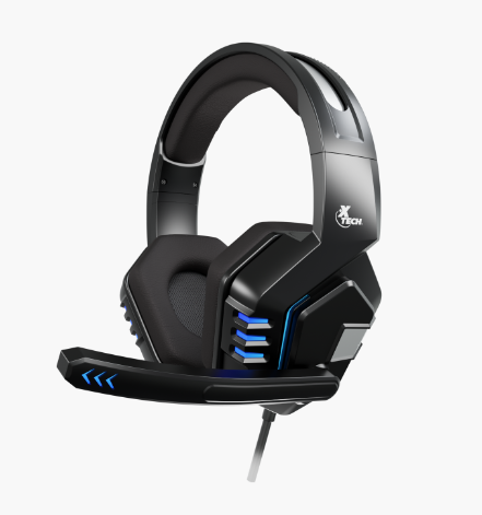AUDIFONO + MICROFONO XTECH XTH-545 SEDNA GAMER1PLUG 3.5 Y USB NEGRO CON AZUL