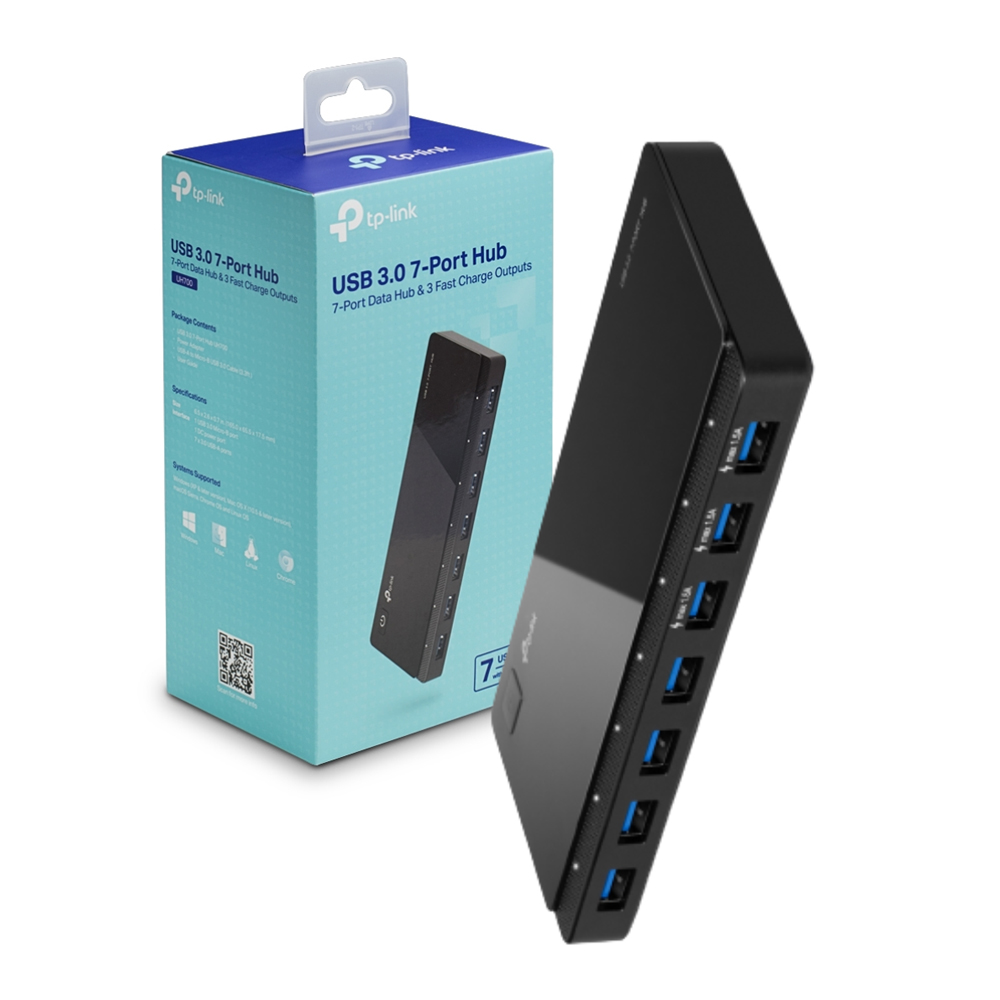 HUB TP-LINK UH700 7 PUERTOS USB 3.0 COLOR NEGRO 