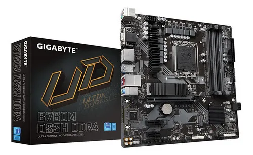 MAINBOARD GIGABYTE B760M DS3H AX 14VA LGA1700 4ddr4 2dp Hdmi M.2 Usb3.2 2pcie4.0 Matx