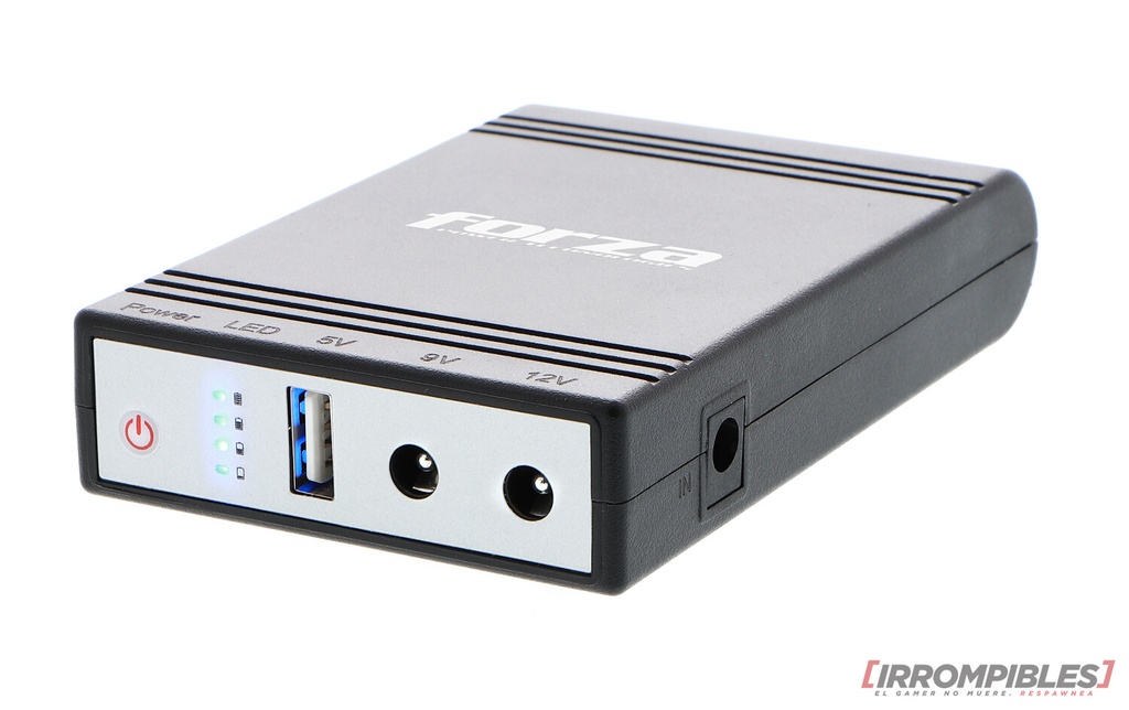 UPS Y CARGADOR PORTATIL FORZA DC-140USB 14W PUERTO USB+ SALIDAS 5/9/12VCC 