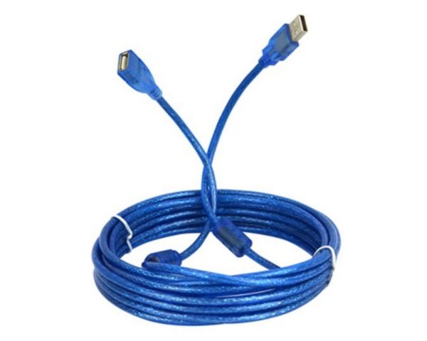CABLE EXTENSION USB MACHO A HEMBRA 5 METROS TRANSLUCIDO