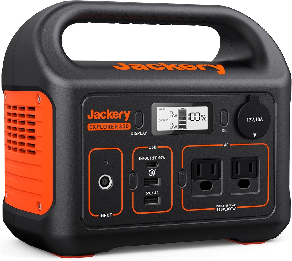 ESTACION DE ENERGIA PORTATIL JACKERY EXPLORER 300W  CAPACIDAD 293 WH/SALIDA CA 300W/ BATERIA LFPT