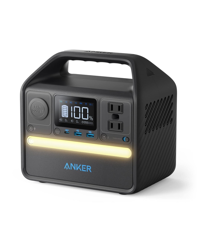[A1720] ESTACION DE ENERGIA PORTATIL ANKER 521 A1720 CAPACIDAD 256WH/GENERADOR SOLAR 300W (PICO 600W)/ BATERIA LIFEPO4 110V