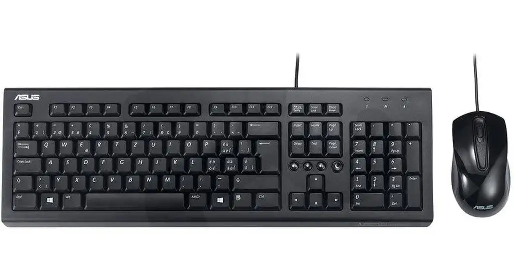 TECLADO + MOUSE ASUS U2000 USB NEGRO 