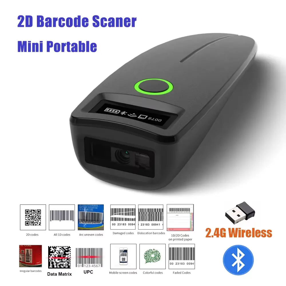 [TD-W7] LECTOR CODIGO DE BARRAS MINI TD-W7 2D,1D,BLUETOOTH ANDROID/IOS LECTURA AUTOMATICA O MANUAL/USB/AUTO