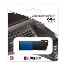 PENDRIVE KINGSTON 64GB DATATRAVELER EXODIA M DTXM/64GB USB 3.2 BLACK/BLUE