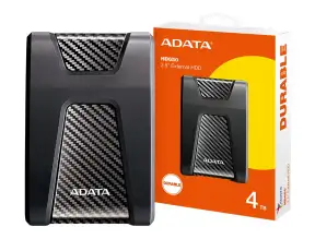 DISCO DURO EXTERNO ADATA AHD650 4TB 2.5" ANTISHOCK NEGRO SKU: AHD650-2TU31-CBK