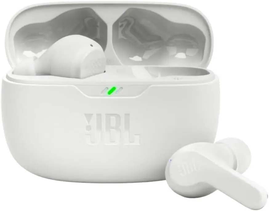 AUDIFONOS + MICROFONO JBL VIBE BEAM INALAMBRICO 32H BATERIA/ BLUETOOH V5.2 COLOR BLANCO