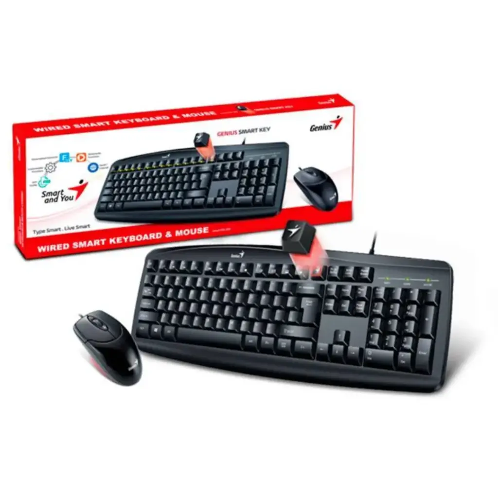 TECLADO + MOUSE GENIUS KM-200 USB ALAMBRICO NEGRO