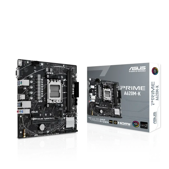 MAINBOARD ASUS PRIME A620M-K AM5 DDR5 MICRO ATX AURA SYNC ARGB GEN2